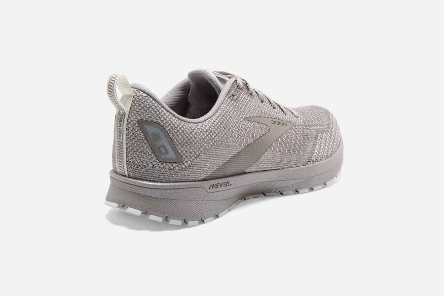 Brooks Running Shoes - Revel 4 Road Womens - White/Silver - EYF-259068